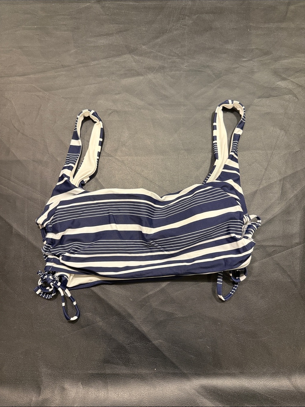 Aerie Striped Navy & White Bikini Top